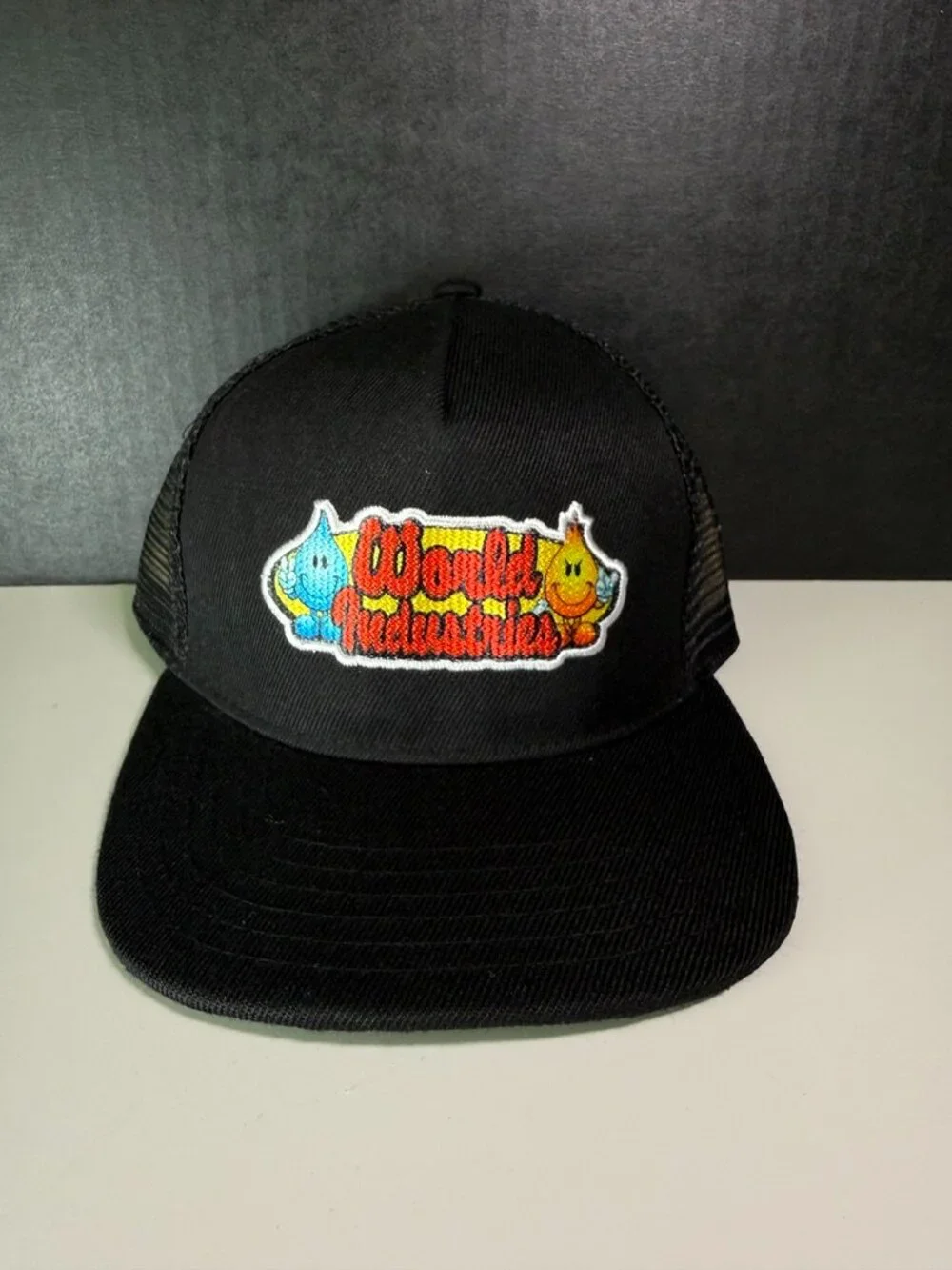 World Industries Snapback Cap Youth One Size Black Flame Logo
